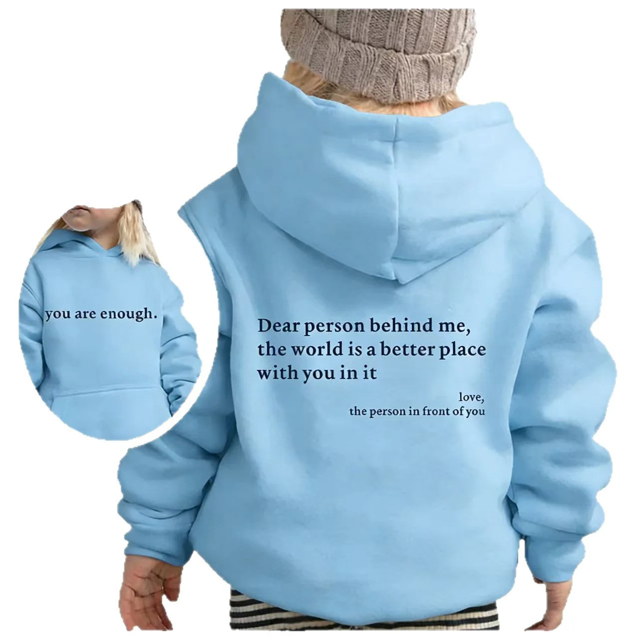 Damen Kapuzenpullover mit motivierendem Schriftzug und lässigem Schnitt - Image 4