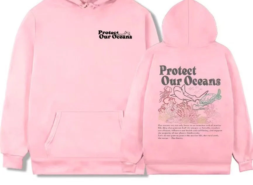 Damen Kapuzenpullover mit umweltfreundlichem Schildkröten- und Korallenmotiv - Image 9