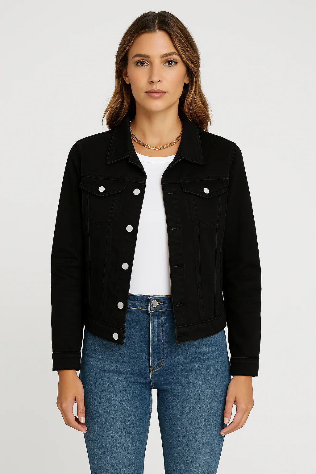 Damen klassische Jeansjacke | Leichte