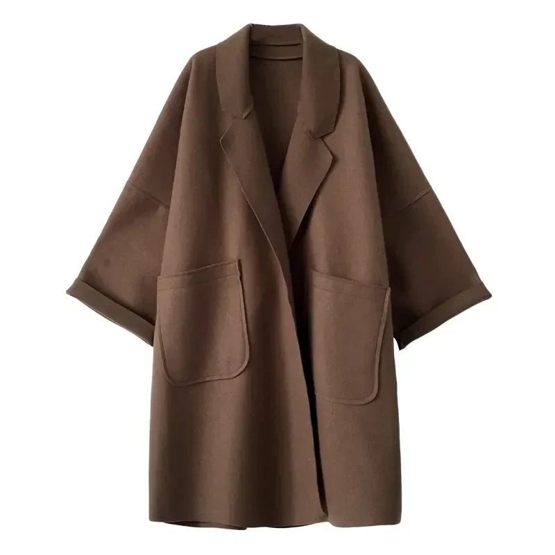 Damen klassischer Winter-Trenchcoat | Übergroß - Image 2