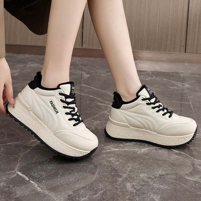 Damen Komfortable Plateau-Sneaker mit warmem Innenfutter - Image 2