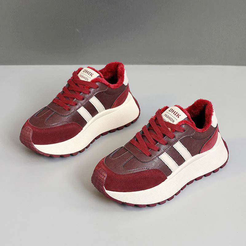 Damen Komfortable und warme High-Top Sneakers mit Fleece-Innenfutter - Image 5