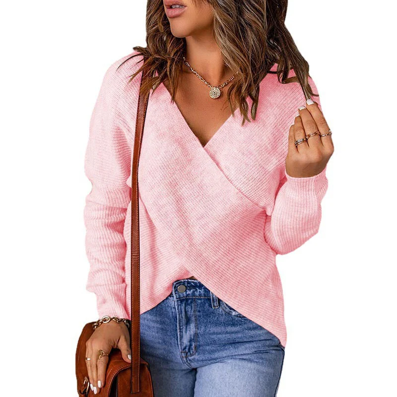 Damen KREUZ STRICKPULLOVER | MODERNER, BEQUEMER STIL - Image 2