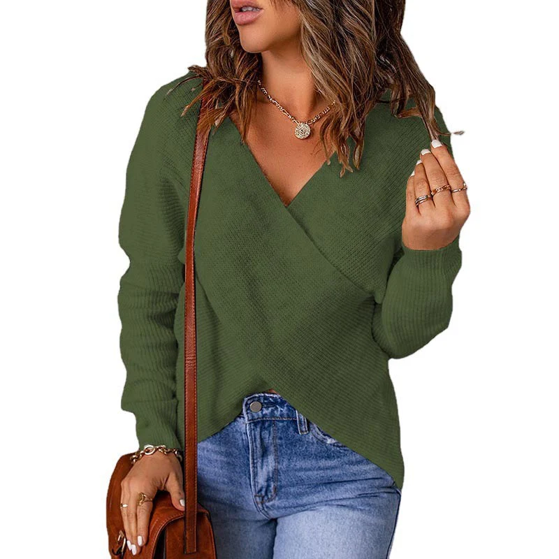 Damen KREUZ STRICKPULLOVER | MODERNER, BEQUEMER STIL - Image 4