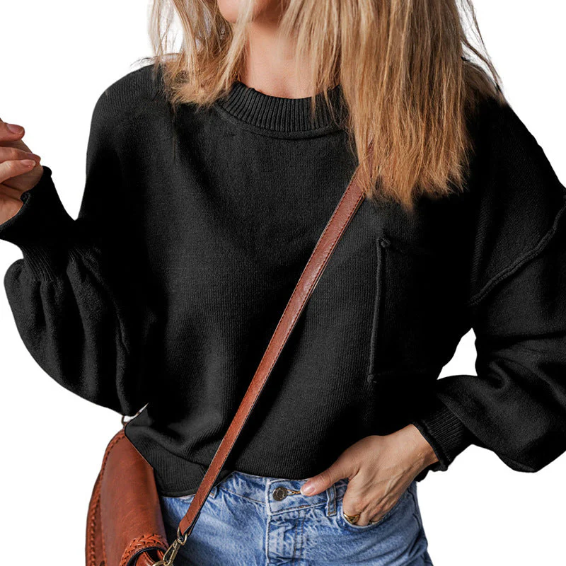 Damen LANGARM RUNDHALS STRICKPULLOVER | MODERNER STIL, KOMFORTABEL, VIELSEITIG - Image 5