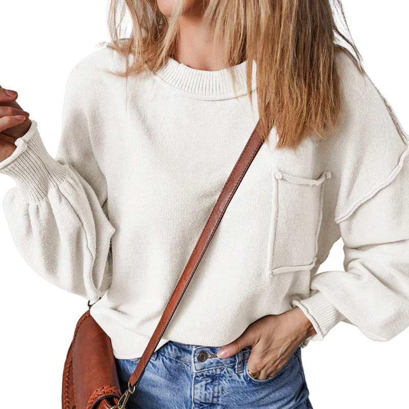 Damen LANGARM RUNDHALS STRICKPULLOVER | MODERNER STIL, KOMFORTABEL, VIELSEITIG - Image 6