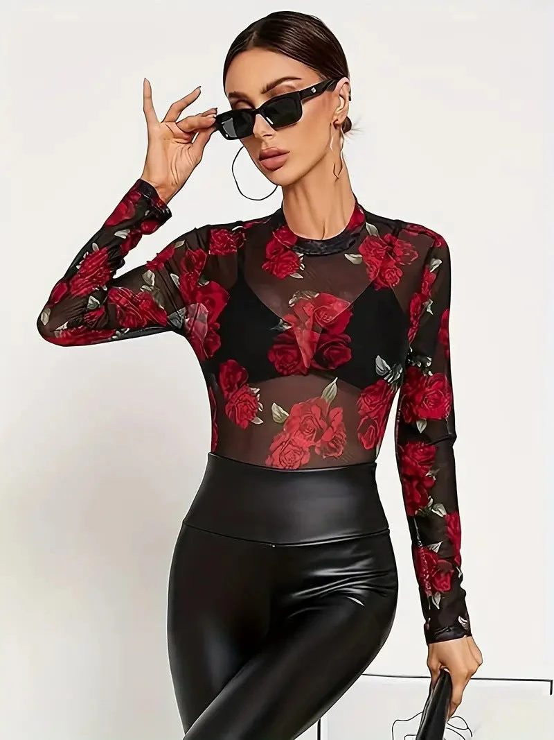 Damen Langarmshirt mit modernem abstraktem Design - Image 8