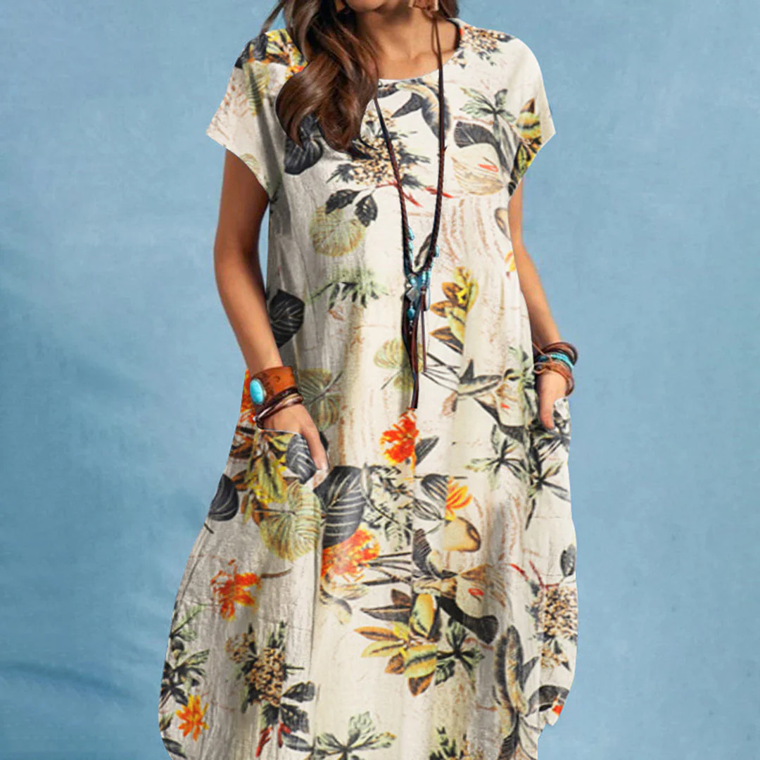 Damen Lässig Blumenmuster Kleid | Midi - Image 4