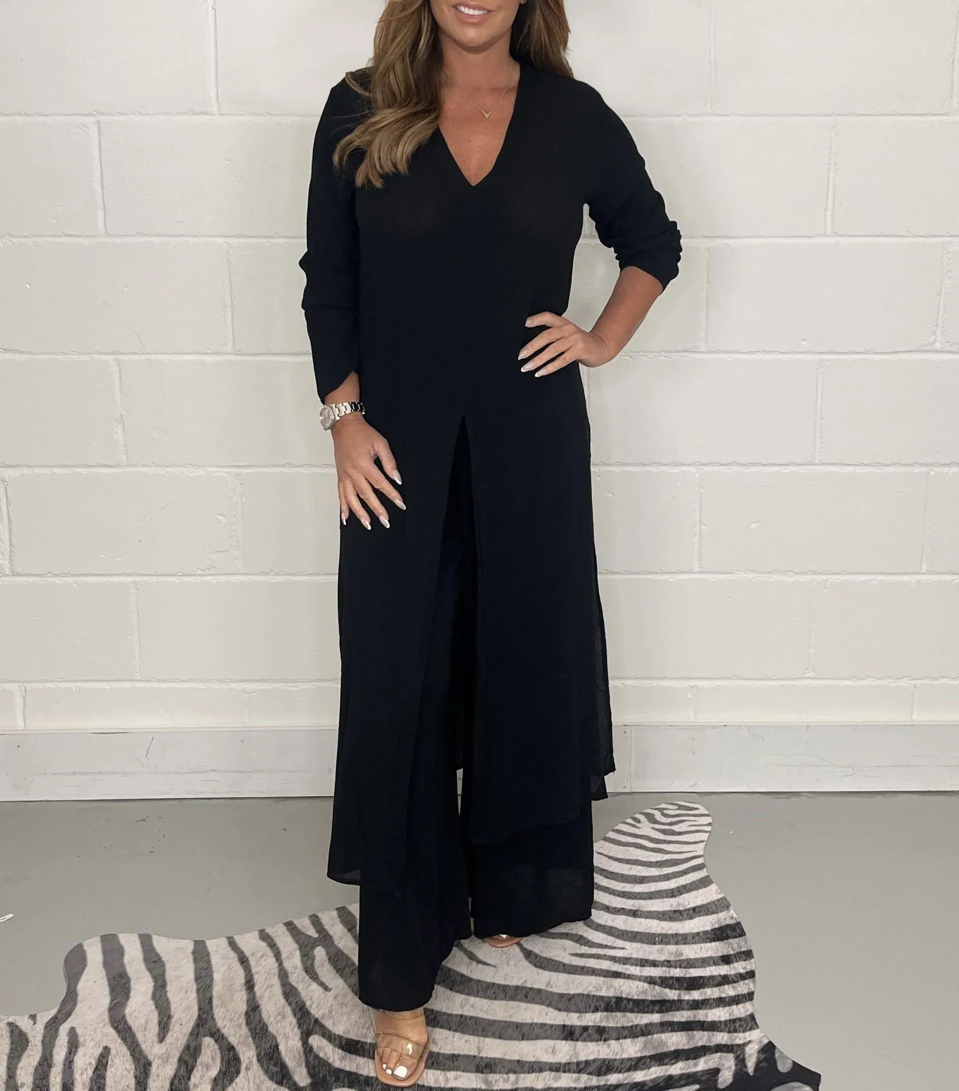 Damen Lassig Zweiteiliges Set | Lang Top und Hosen - Image 2