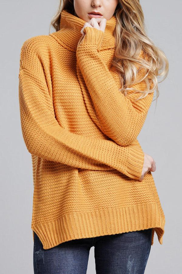 Damen Lässige Grobstrickpullover | Rollkragen - Image 2