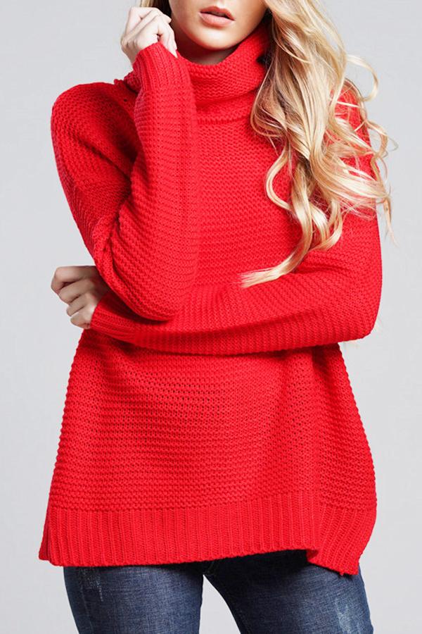 Damen Lässige Grobstrickpullover | Rollkragen - Image 3