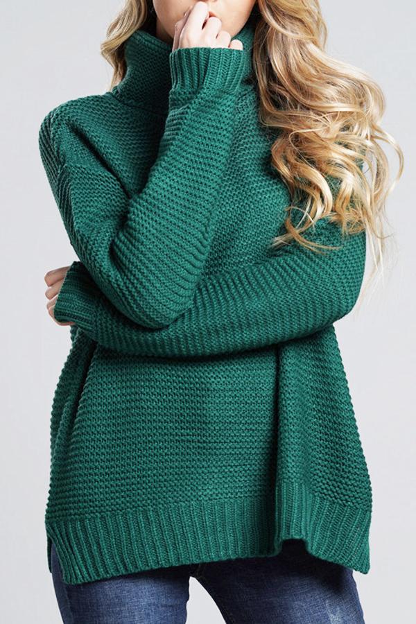 Damen Lässige Grobstrickpullover | Rollkragen - Image 8