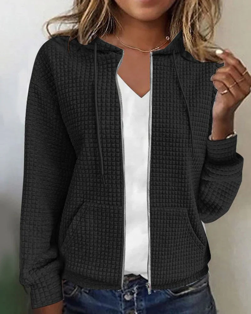 Damen lässiger Hoodie | Reißverschluss - Image 2