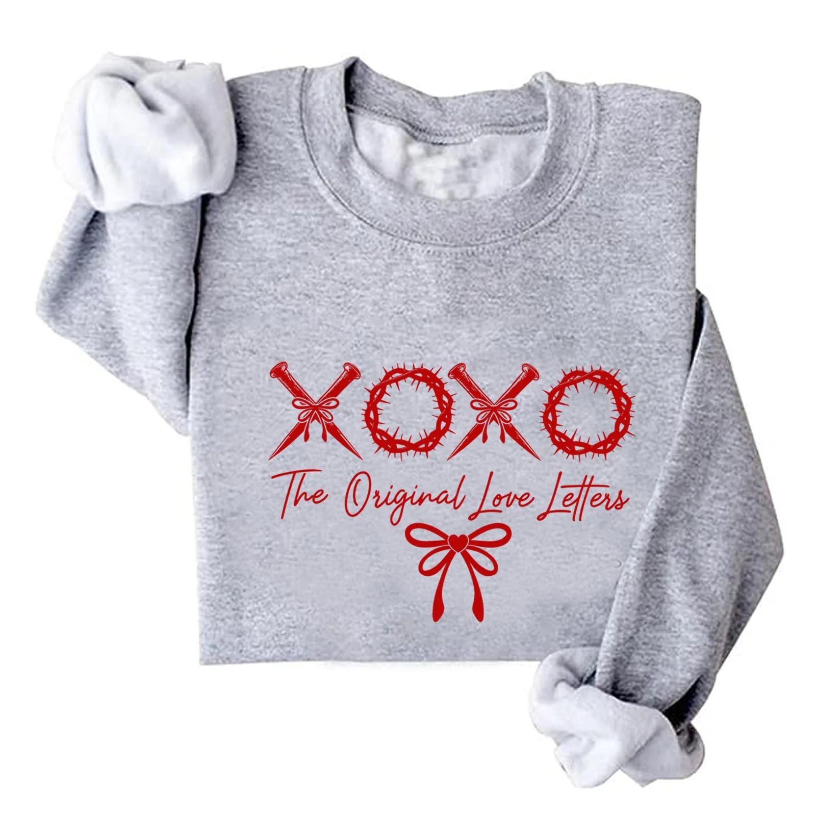 Damen lässiger Sweater mit einzigartigem Schriftzug und weichem Material - Image 2