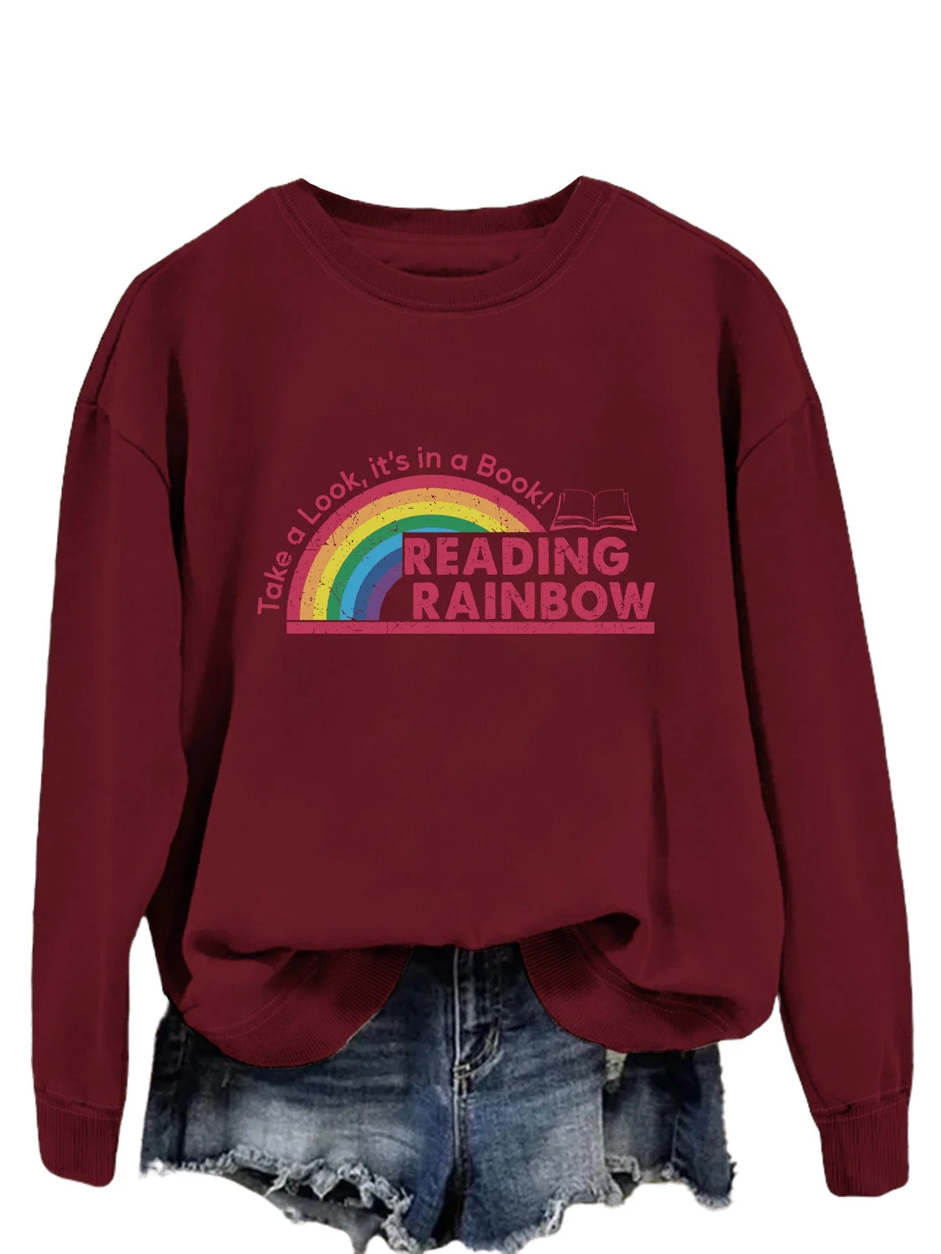 Damen lässiger Sweatshirt mit einzigartigem Druck - Image 9
