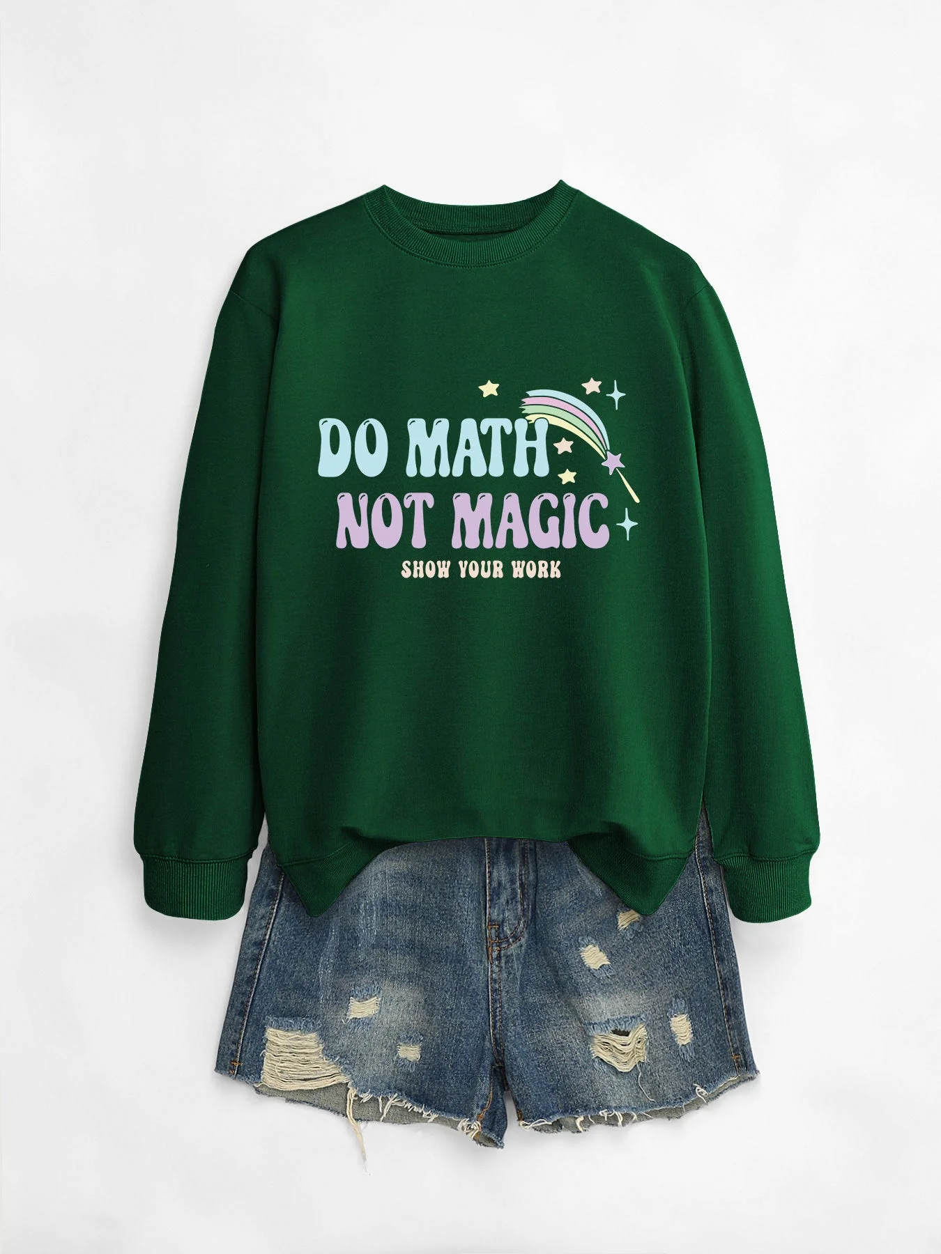 Damen lässiger Sweatshirt mit inspirierendem Mathematikmotiv - Image 10