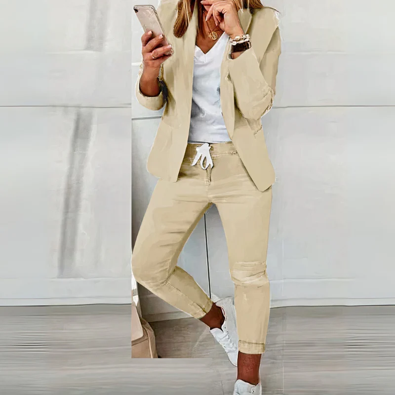 Damen lässiges Blazer- und Hosen-Set | Moderner - Image 2