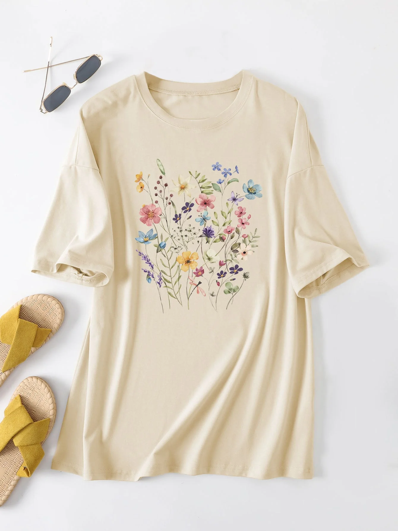Damen lässiges Sommerblusenshirt mit floralem Druck - Image 6