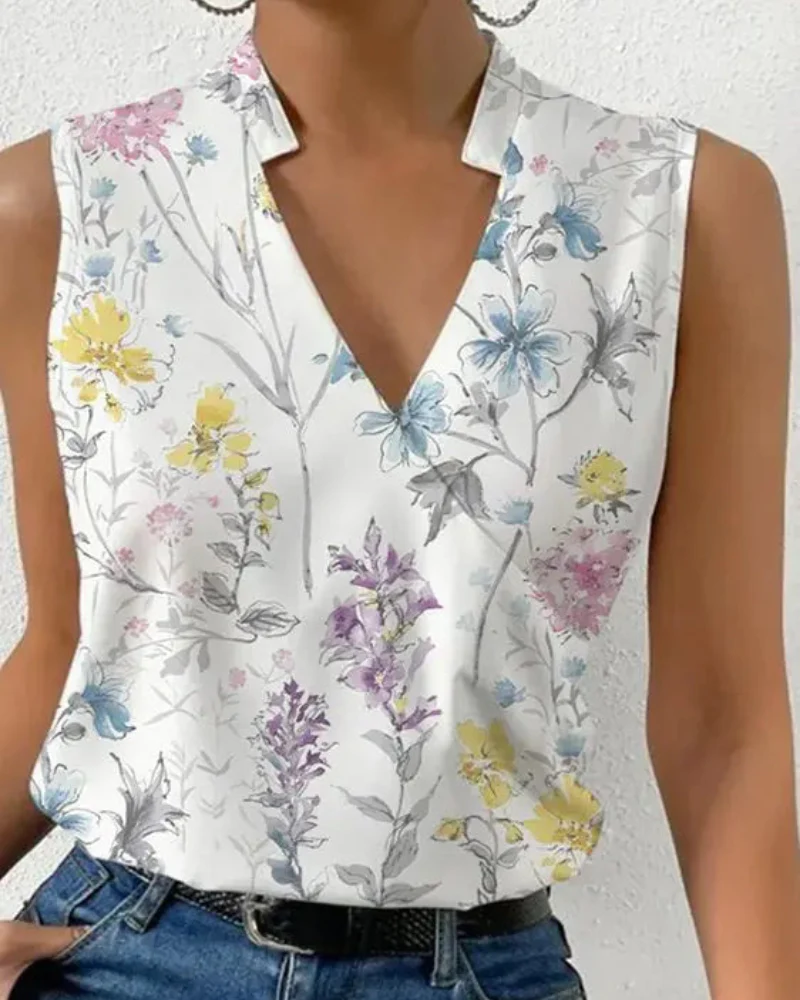 Damen Lässiges V-Ausschnitt Top | Sommer Tops Damen - Image 6