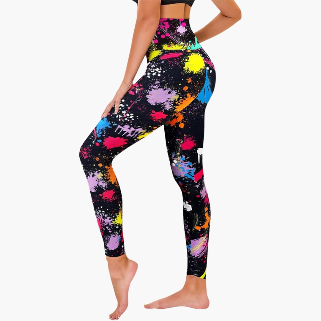 Damen Leggings mit Leopardenmuster und hohem Bund aus Stretchmaterial - Image 8