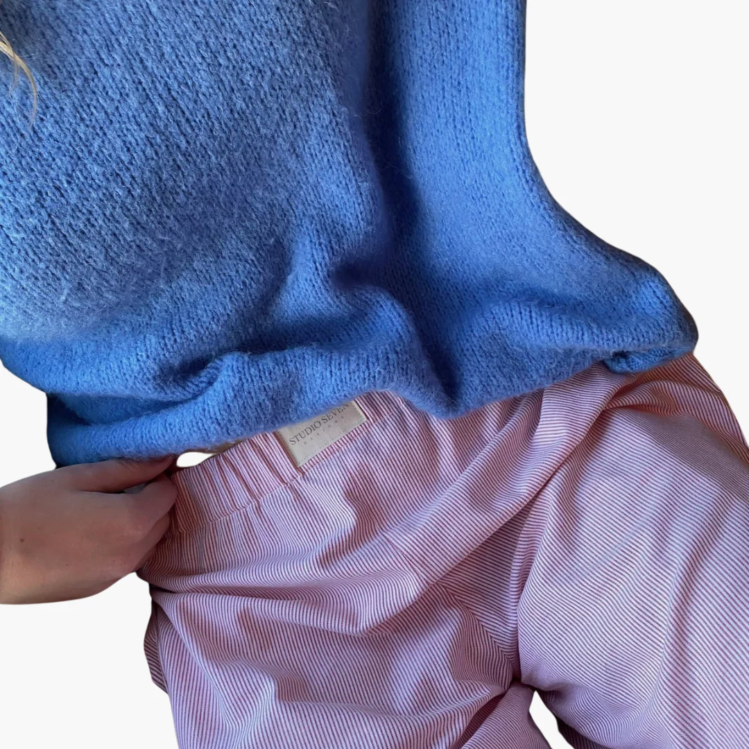 Damen Loungehose mit elastischem Bund und weitem Bein - Image 14