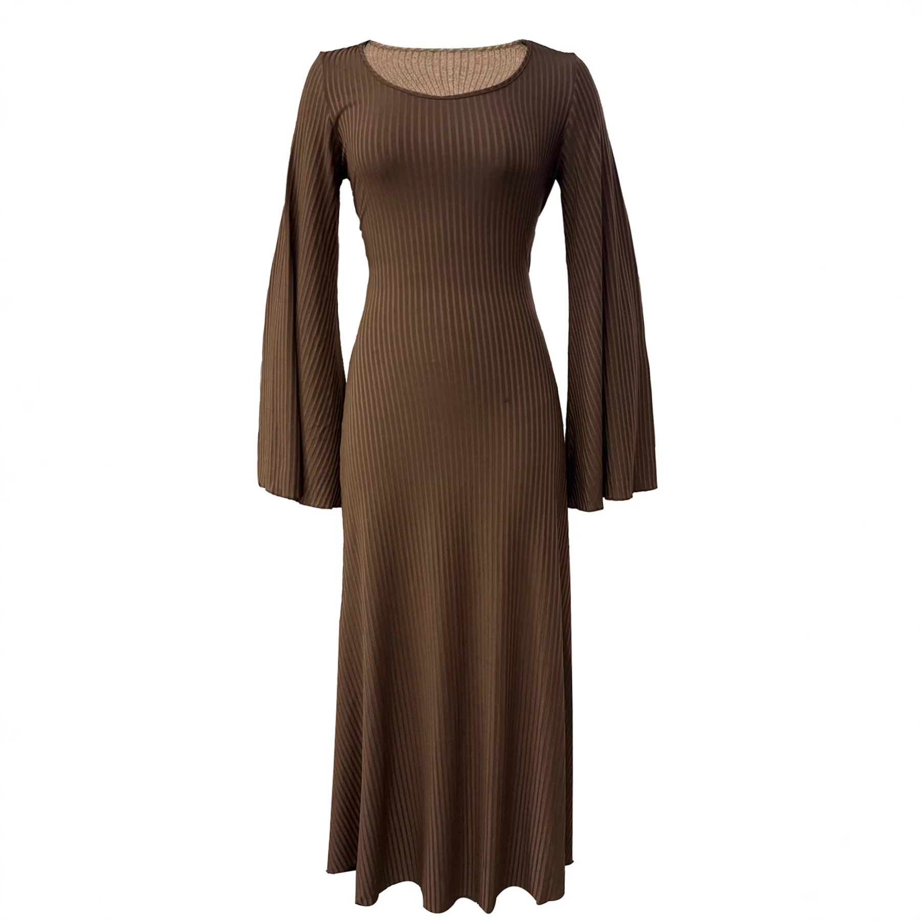 Damen Maxikleid mit weit ausgestellten Ärmeln und eleganten Details - Image 4
