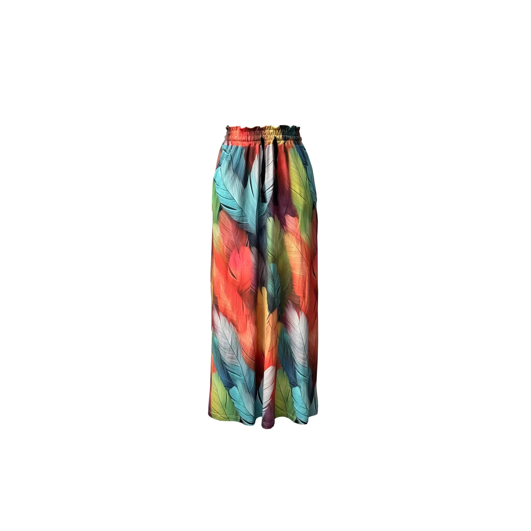 Damen Maxirock mit buntem Mandala-Muster und seitlichen Taschen - Image 3