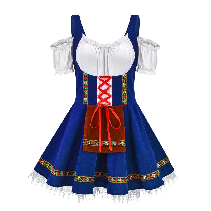Damen Mini Elegante Oktoberfest Dirndl Kleid - Image 2