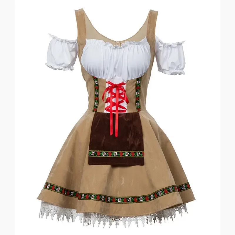 Damen Mini Elegante Oktoberfest Dirndl Kleid - Image 4
