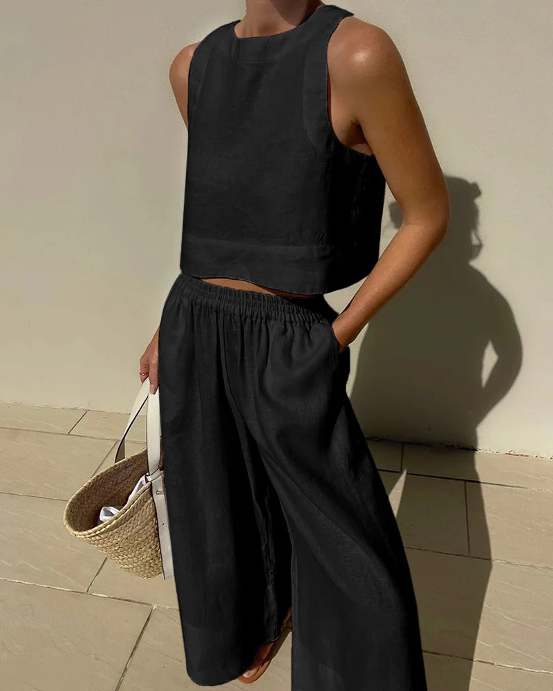 Damen Minimalistisch Leichte Zweiteiliges Set | Sommer - Image 2