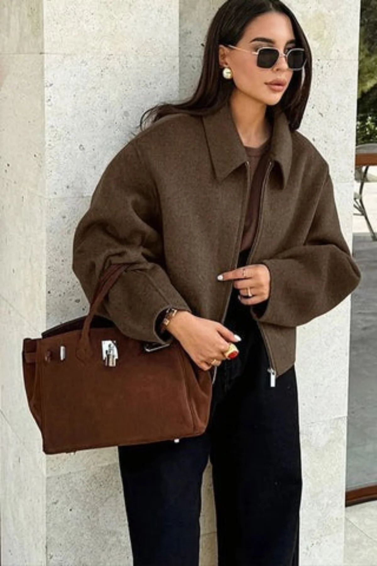 Damen moderne kurze Herbstjacke | Warme - Image 2