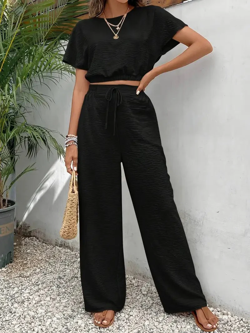 Damen Modisch Sommer Zweiteiliges Set | Hose und Oberteil - Image 4