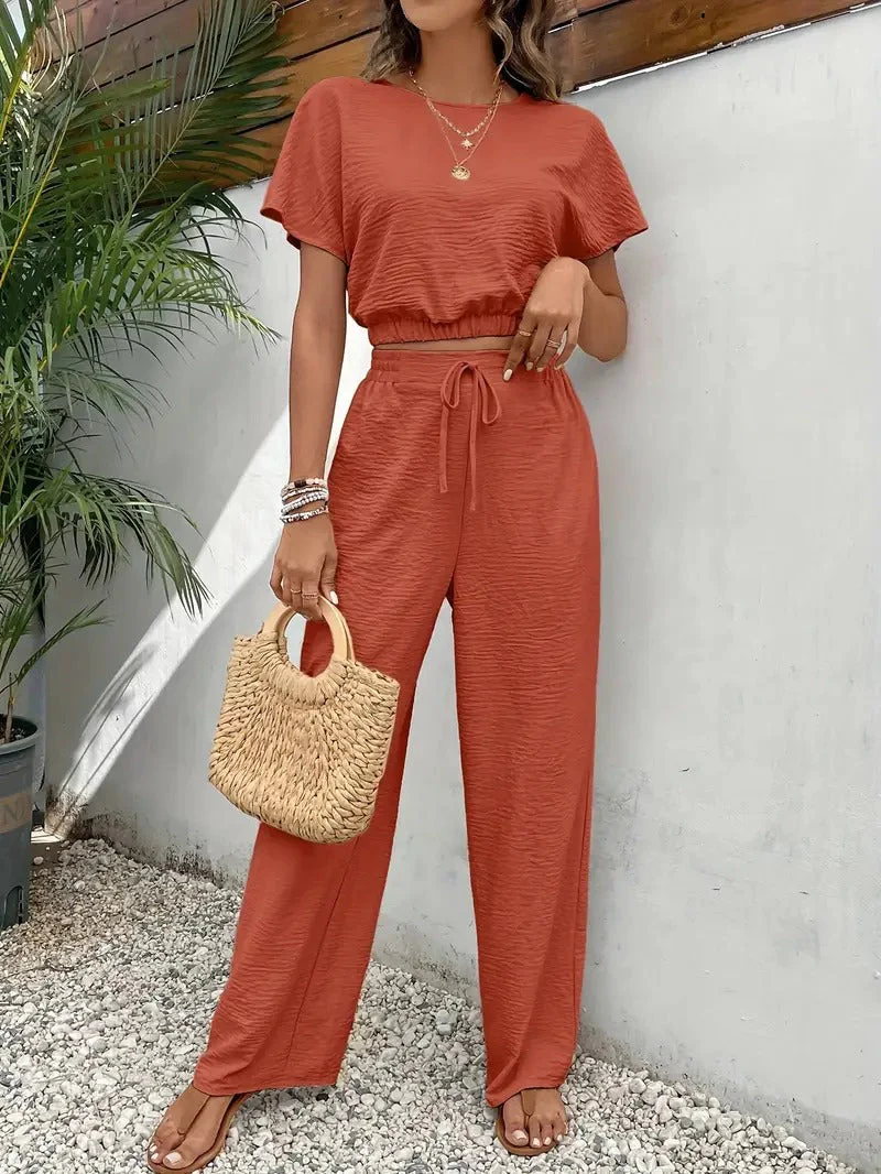 Damen Modisch Sommer Zweiteiliges Set | Hose und Oberteil - Image 6