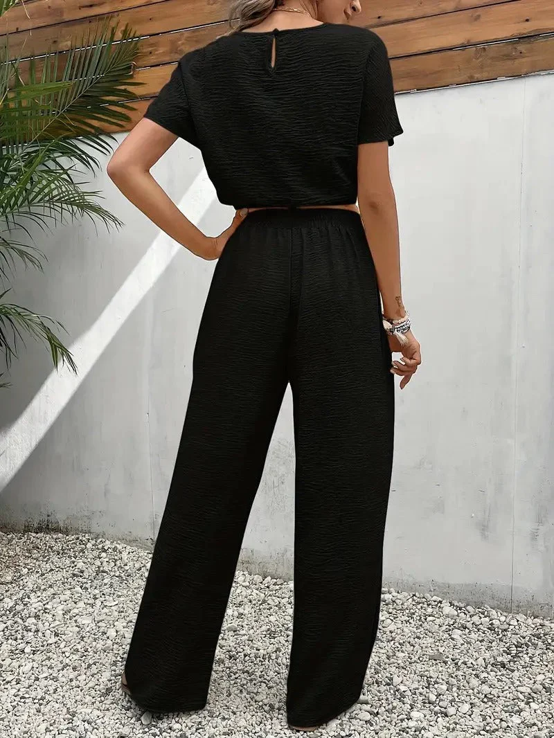 Damen Modisch Sommer Zweiteiliges Set | Hose und Oberteil - Image 8