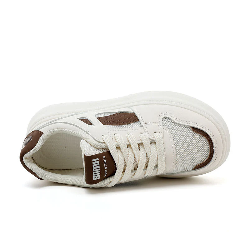 Damen modische Chunky Sneakers mit atmungsaktiver Mesh-Oberfläche und robustem Profil