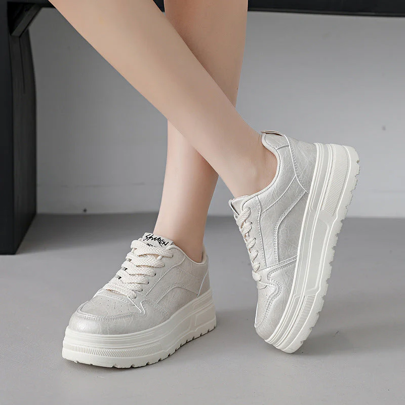 Damen Modische Chunky Sneakers mit elegantem Obermaterial und dämpfender Sohle - Image 3