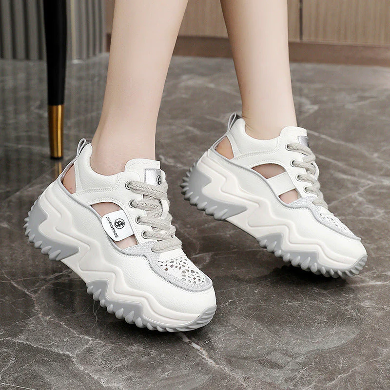 Damen Modische Chunky Sneakers mit luftdurchlässigem Obermaterial - Image 3