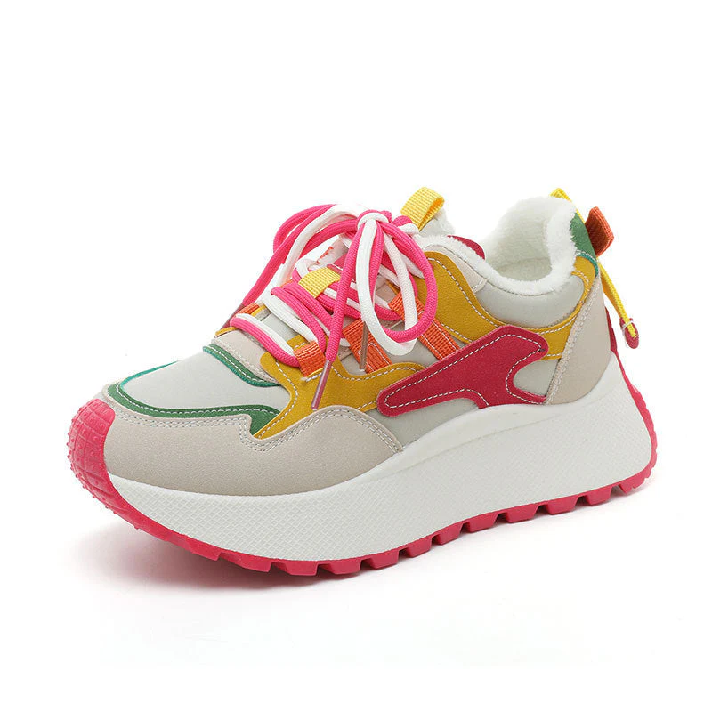Damen modische High-Top Sneakers mit flauschigem Innenfutter und rutschfester Sohle - Image 4