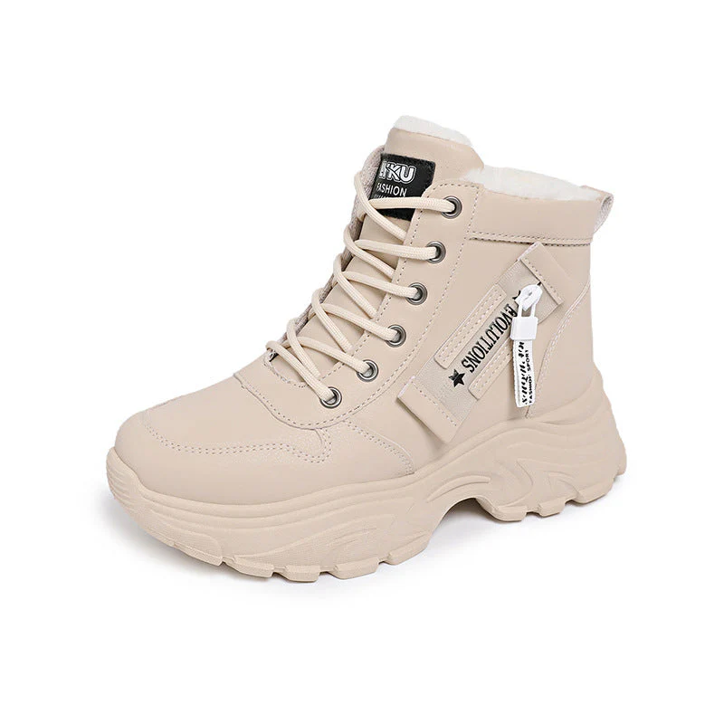 Damen modische High-Top Sneakers mit trendy Reißverschluss und komfortablem Innenfutter - Image 7