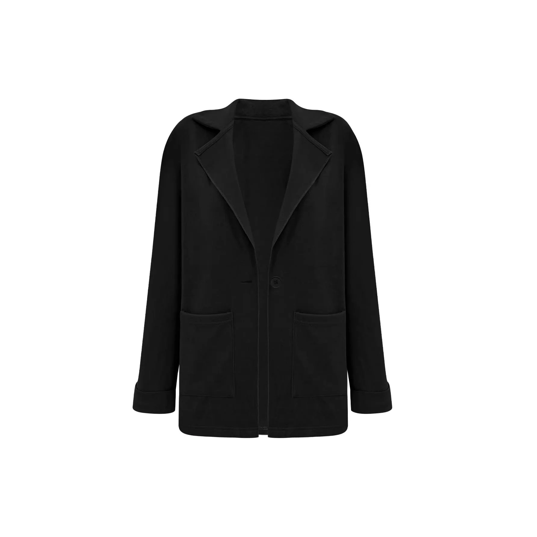 Damen modische Oversized-Blazerjacke mit praktischen Taschen - Image 4