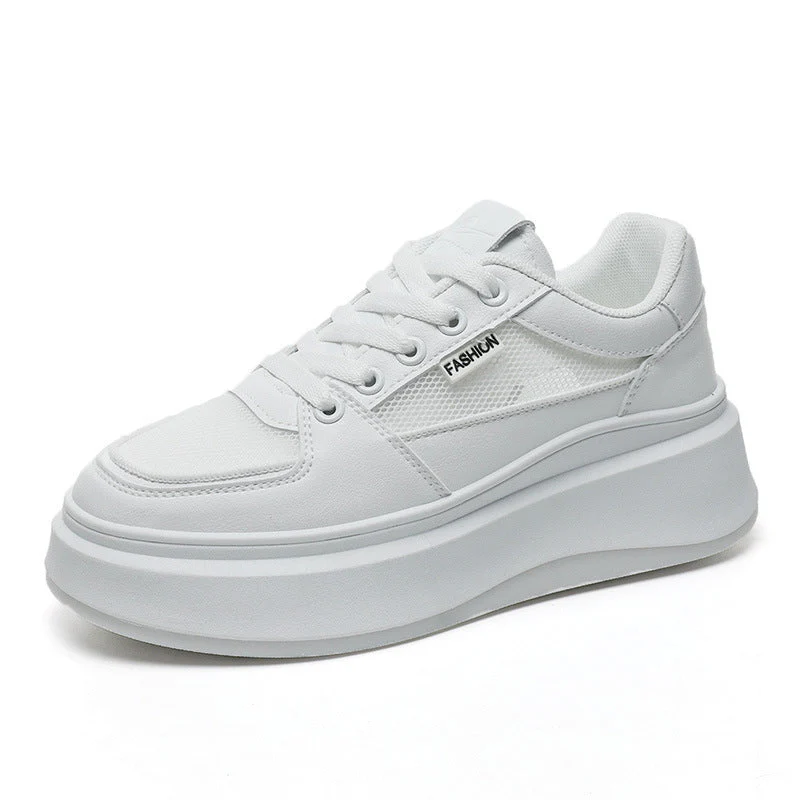 Damen modische Plateau Sneakers mit atmungsaktivem Netzmaterial und schockabsorbierender Sohle - Image 4