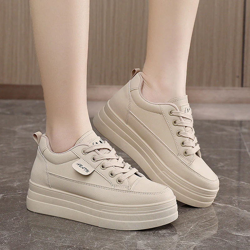 Damen modische Plateau Sneakers mit atmungsaktivem Obermaterial und sportlicher Sohle - Image 2