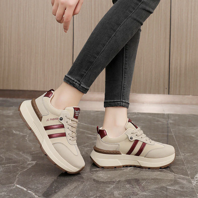 Damen modische Plateau Sneakers mit atmungsaktiver Oberflächenstruktur - Image 2