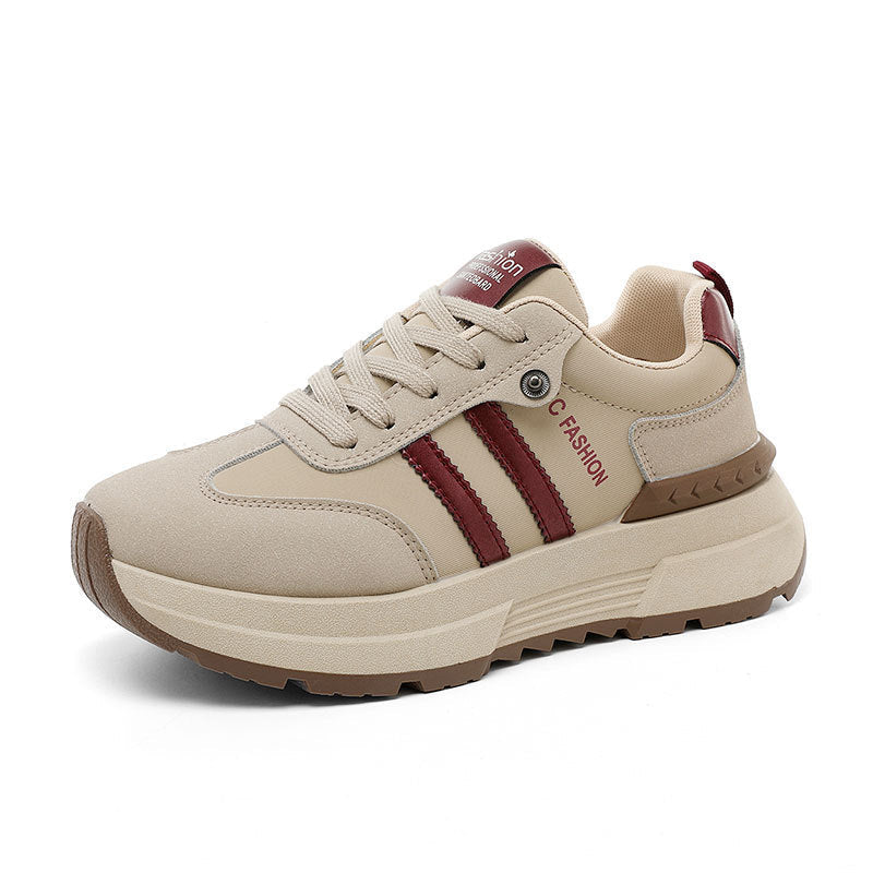 Damen modische Plateau Sneakers mit atmungsaktiver Oberflächenstruktur - Image 4