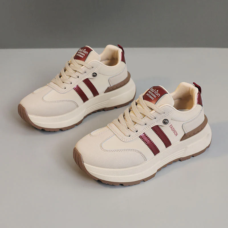 Damen modische Plateau Sneakers mit atmungsaktiver Oberflächenstruktur - Image 5