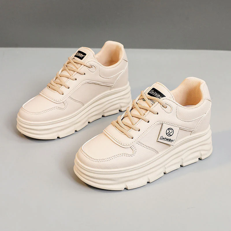 Damen modische Plateau Sneakers mit effektiver Dämpfung und hochwertiger Oberflächenstruktur