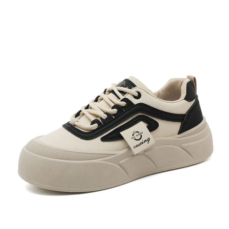 Damen modische Plateau Sneakers mit Sportprofil und atmungsaktivem Obermaterial - Image 4