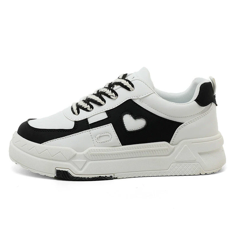 Damen modische Sneaker mit herzförmiger Applikation und robustem Sohlendesign - Image 6