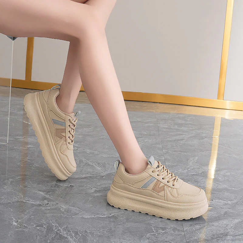 Damen modische Sneaker mit plateauartiger Laufsohle und atmungsaktivem Obermaterial - Image 3