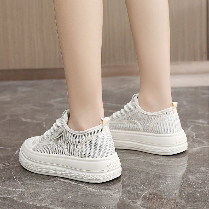 Damen modische Sneakers mit atmungsaktivem Obermaterial und dämpfender Laufsohle - Image 3